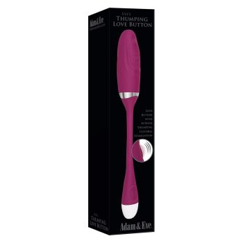 Adam & Eve's Thumping Love Button Rechargeable Silicone Vibrator box