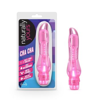 Blush Naturally Yours Cha Cha Pink Waterproof Soft TPE Vibrator box