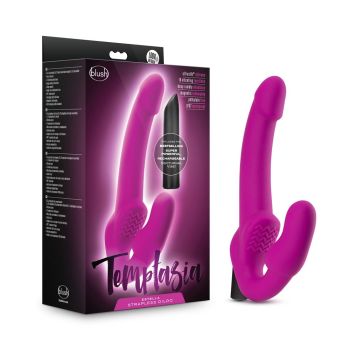 Blush Temptasia Estella Strapless Silicone Pink Dildo Vibrating Bullet box
