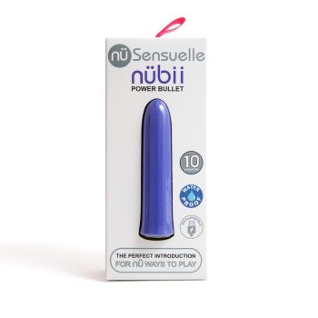 Bullet Vibrator Sensuelle Nubii 15 Function Ultra Violet Rechargeable box