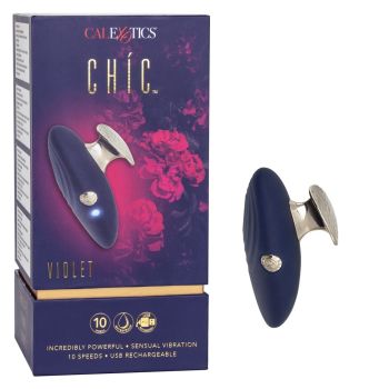 CalExotics Chic Violet Rechargeable Finger Vibrator Waterproof box