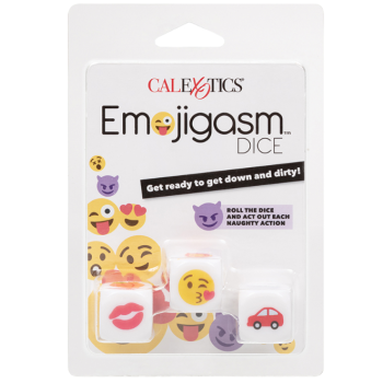 CalExotics Emojigasm Dice Adults Naughty Party Game box