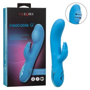 CalExotics Insatiable G Inflatable G Bunny Vibrator Rechargeable box