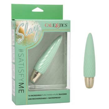 CalExotics Slay #Satisfyme Silicone Rechargeable Mini Bullet Vibrator box