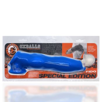 Cocksheath Fido Special Edition Oxballs Teal Stretchy Flextpr box