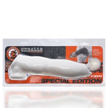 Cocksheath Fido Special Edition Oxballs White Stretchy Flextpr box