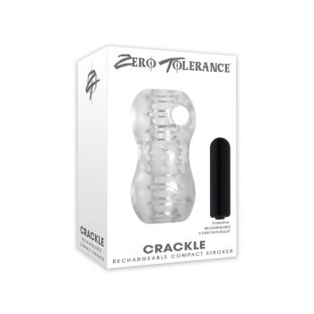 Crackle Rechargeable Compact Stroker Clear 