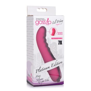 Curve Lil Wavy 7X Silicone Rechargeable Mini G Spot Vibrator Magenta box