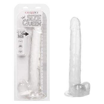 Dildo Size Queen 12" Flexible Life Like Feel CalExotics Clear box