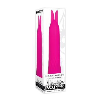 Evolved Bunny Bullet Vibrator Rechargeable Waterproof Silicone box