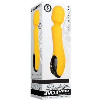 Evolved Buttercup Wand Vibrator Waterproof Yellow Silicone box