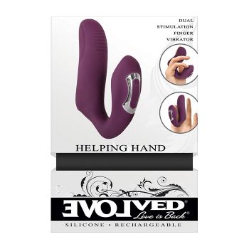 Evolved Helping Hand Dual Stimulation Finger Vibrator Rechargeable box