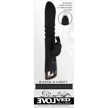 Evolved Rapid Rabbit Vibrator Silicone Waterproof Rechargeable box