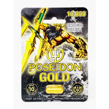 Poseidon 10000 Male Enhancement Supplement Gold Pills