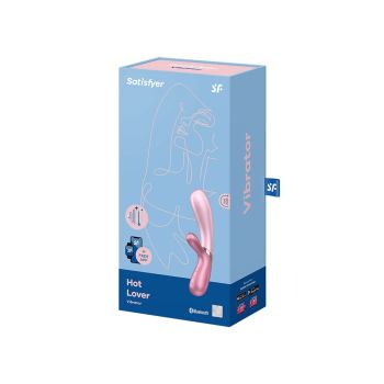 Hot Lover Silicone Warming Bluetooth App Vibrator Pink Satisfyer box