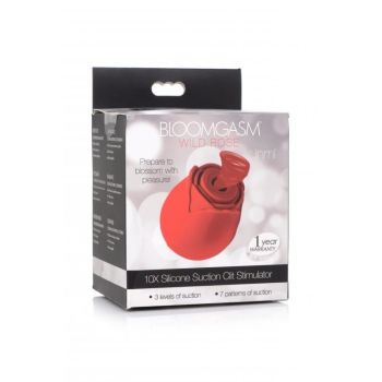 Inmi Bloomgasm Wild Rose 10X Silicone Suction Clit Stimulator Vibrator box
