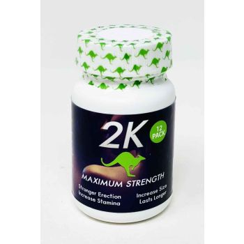 2K Kangaroo Green Male Enhancements 12 Pills Bottle 