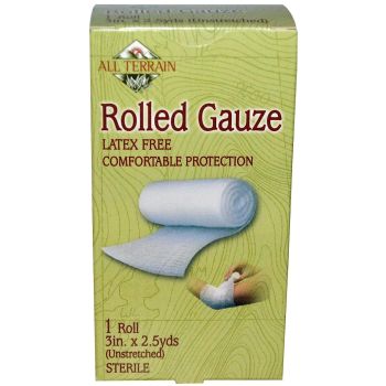 Latex Free Rolled Gauze Pads 3" 2.5 Yds Bandaging 
