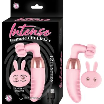 Nasstoys Intense Remote Clit Licker 12 Function Vibrator Pink