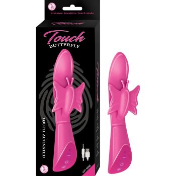 Nasstoys Touch Butterfly Vibrator Waterproof Rechargeable Pink