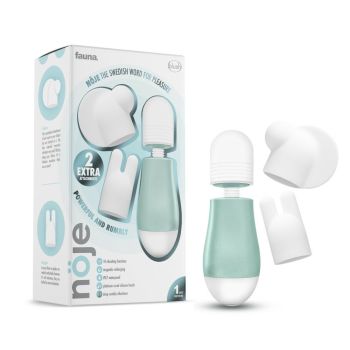 Noje Fauna Sage Silicone Sleeve Vibrator Waterproof Blush Novelties box