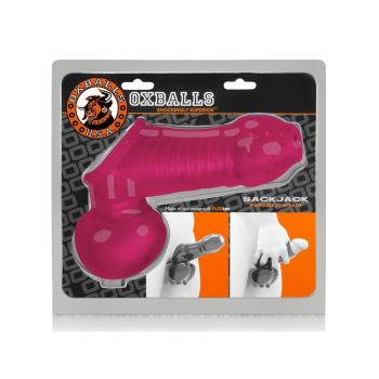 Oxballs Sackjack Wearable Jackoff Sheath Flex Tpr Hot Pink box