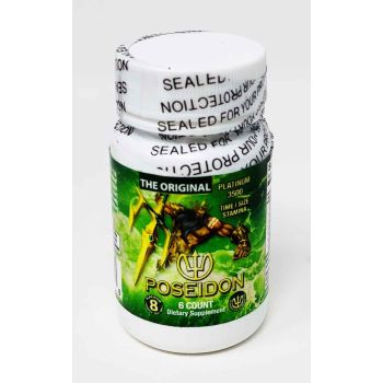 Poseidon Platinum Green 3500mg Male Supplement 6 Pills Bottle
