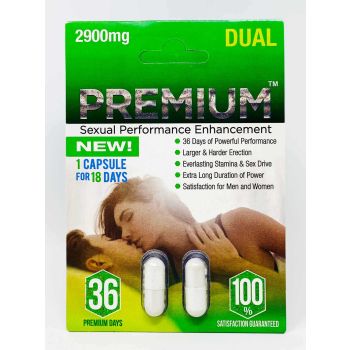 Premium 2900mg Dual Pills 36 Premium Days Male Enhancement Pills