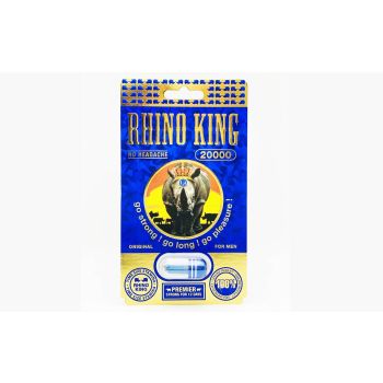 Rhino King 20000 Premier Strong Pill For 12 Days Male Enhancement
