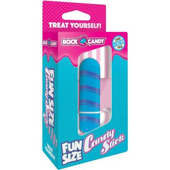 Rock Candy Fun Size Candy Stick Mini Bullet Vibrator Blue box