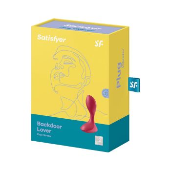 Satisfyer Backdoor Lover Unisex Red Vibrator Rechargeable Silicone box