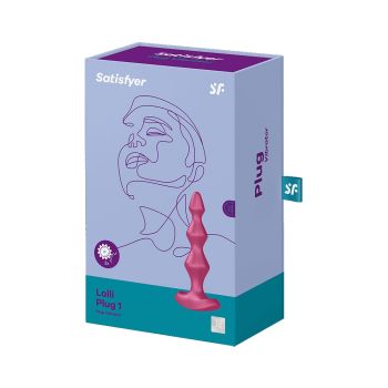 Satisfyer Lolli Plug 1 Berry Diamond Shaped Textured Rechargeable box
