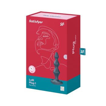 Satisfyer Lolli Plug 1 Diamond Shaped Textured Rechargeable Teal box