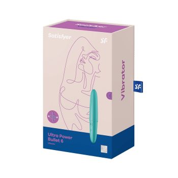 Satisfyer Ultra Power Bullet Vibrator 6 Turquoise Silicone Waterproof box