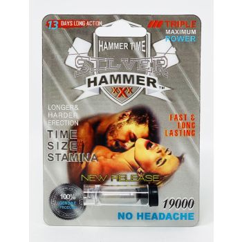 Silver Hammer 19000 Triple Maximum Power Male Enhancer Pill