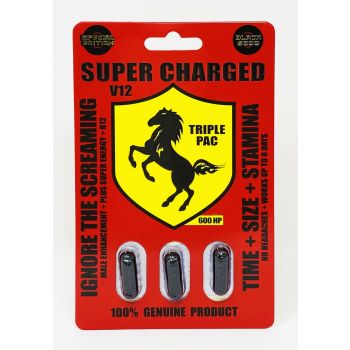 Super Charged 5000 V12 Male Enhancement Triple Black Pills