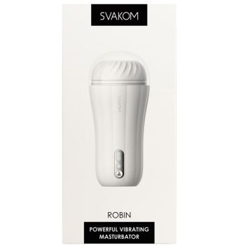 Svakom Robin Rechargeable Stylish Vibrating Masturbator box