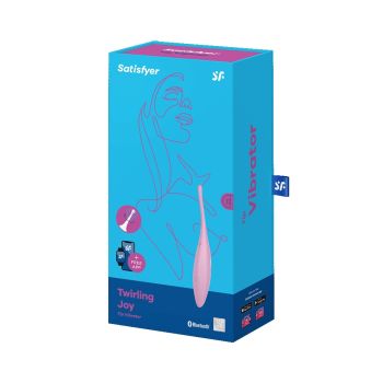 Twirling Joy Pink Silicone Rechargeable Waterproof Vibrator Satisfyer box