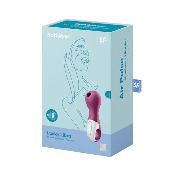 Vibrator Lucky Libra Silicone Waterproof Purple Satisfyer Airpulse box