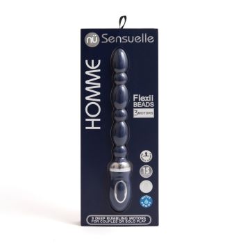 Vibrator Sensuelle Homme Flexii Beads Electric Rechargeable Navy Blue box