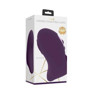 Vive Hana Purple Ergonomic Clitoral Finger Vibrator box