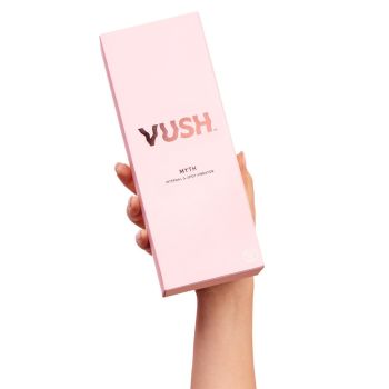 Vush Myth Waterproof Rechargeable Silicone G Spot Vibrator box hand