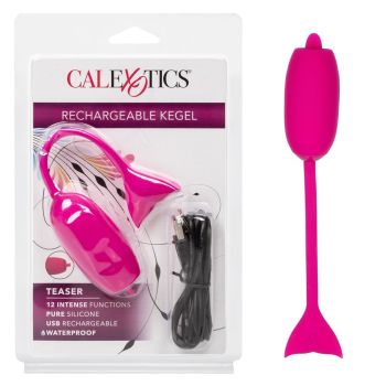 Waterproof Silicone RechargeablevPink Kegel Teaser CalExotics box