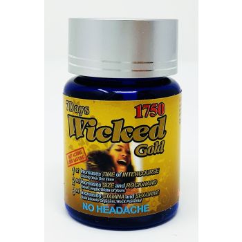 Wicked Gold 1750mg 3 Count Bottle Male Sexual Enhancement Pill