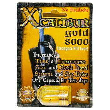 Excalibur Gold 8000 Male Sexual Performance Enhancement Capsule