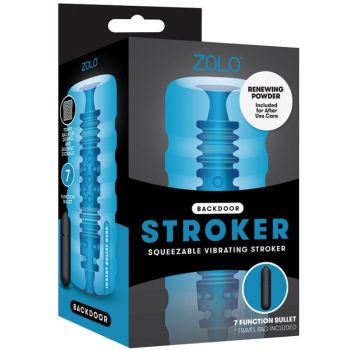 Zolo Backdoor Squeezable Vibrating Stroker box