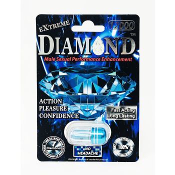 Diamond Platinum Black Extreme Male Sexual Performance Enhancement Pills 2000mg by Diamond Platinum