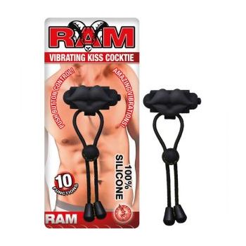 RAM Silicone Vibrating Kiss Cocktie 5.25in Waterproof