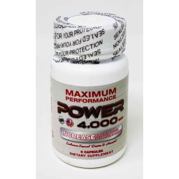 Power 4000 Dietary Man Sexual Supplement 6 Pills Bottle