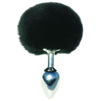 rabbit fur metal bunny butt plug